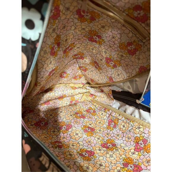 LeSportsac brown flower multi-colored backpack - Picture 3 of 5